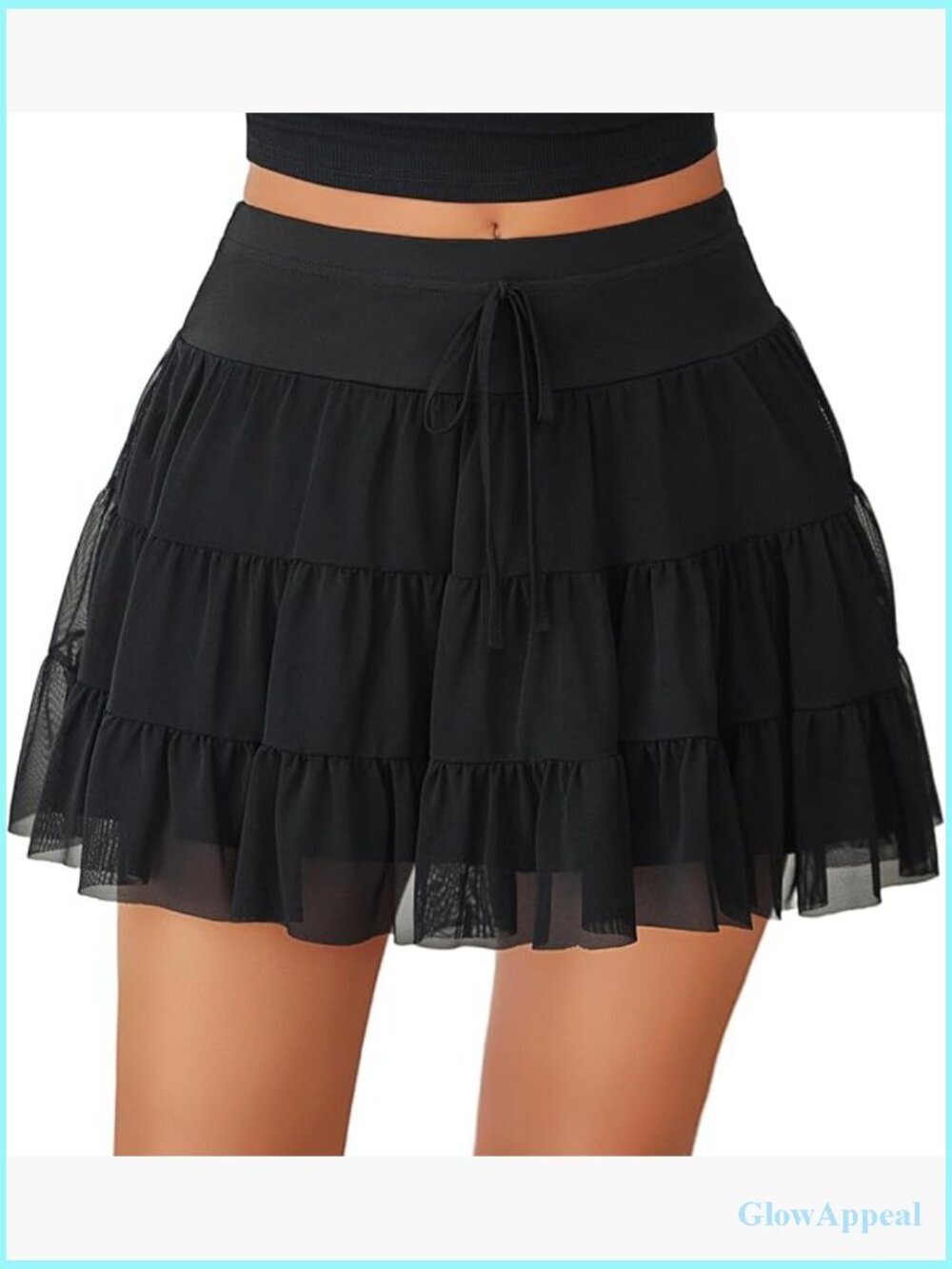 Mini Mesh Ruffle Skirt Layered Y2K Flowy Lingerie Skirt